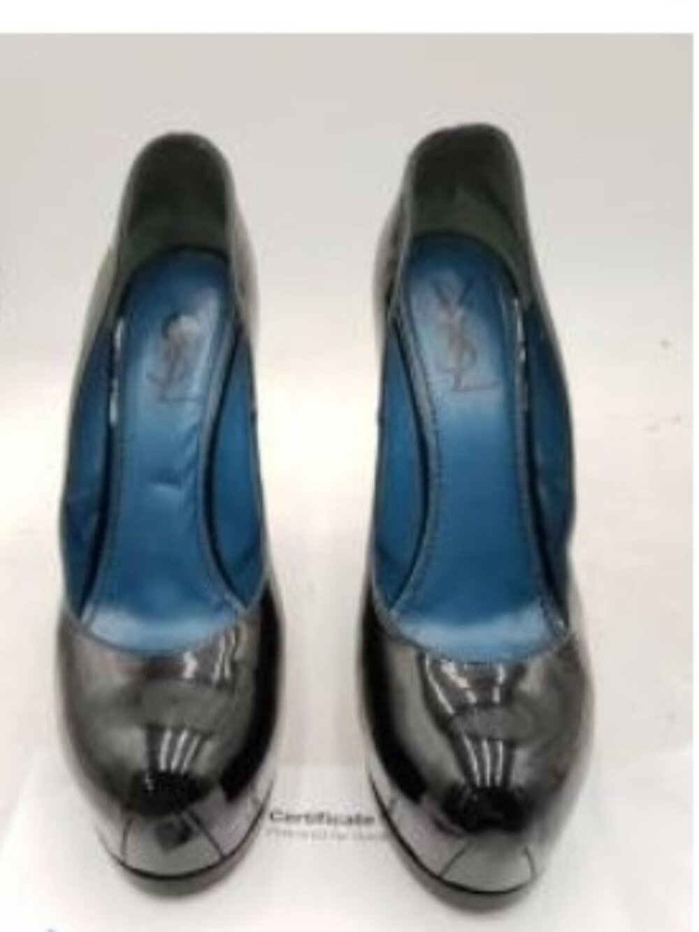 $995 YSL Saint Laurent Tribtoo 105 Nude Beige Patent Pumps Heels Shoes 41 10 COA - Picture 3 of 9